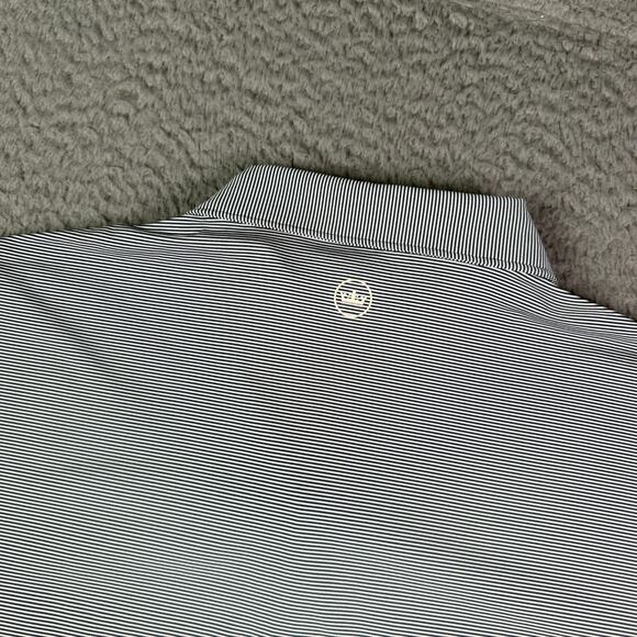 Peter Millar Summer Comfort Polo Shirt Mens S Navy Striped Golf Pickleball NEW - Picture 7 of 10